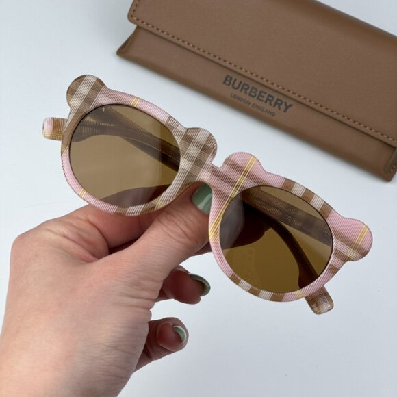 Burberry Other - Burberry JB4355 397273 KIDS BRAND NEW Sunglasses Check Pink Bronze  Round Unisex